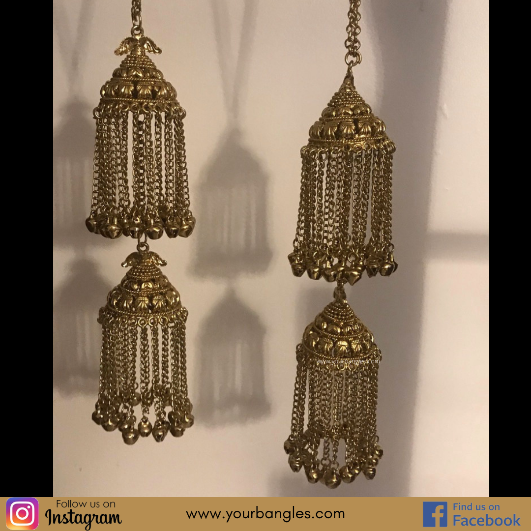 PARI Mini Golden Jhoomer Kaleere - 2 Tier